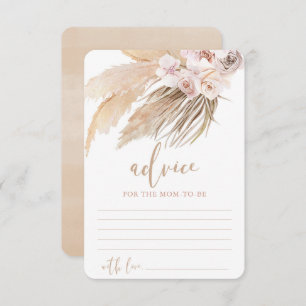 Pampas grass boho bohemian Advice for mom parents Enclosure Card