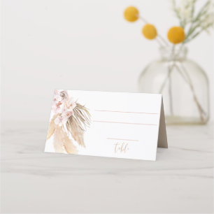 Pampas grass boho bohemian place card