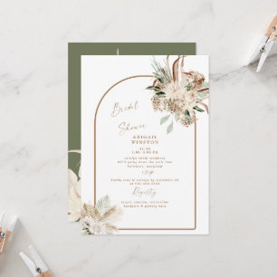 Pampas Grass Boho Bridal Shower Invitation