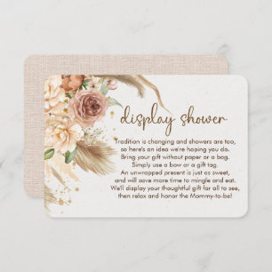 Pampas grass boho display shower inserts