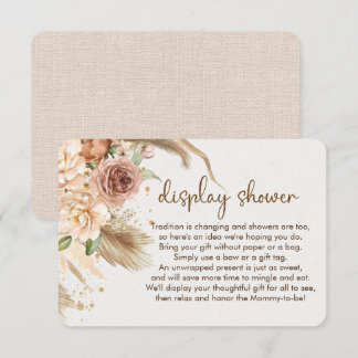 Pampas grass boho display shower inserts