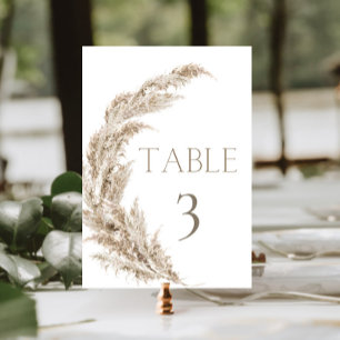 Pampas Grass Boho Table Number