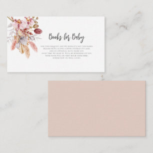 Pampas Grass Book Request Baby Shower Enclosure Card