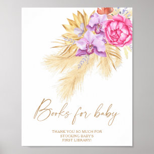 Pampas grass - books for baby poster