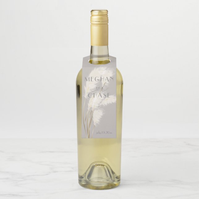 Pampas Grass Bottle Tag (On Bottle)