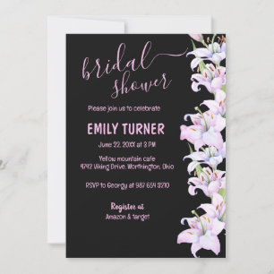 Pampas grass  bridal shower invitation