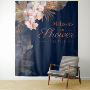 Pampas Grass Bridal Shower Photo Booth Backdrop Tapestry