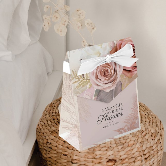 Pampas Grass Bridal Shower Terracotta Favor Box (Creator Uploaded)