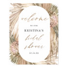Pampas Grass Bridal Shower Welcome Sign