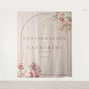 Pampas Grass Confirmation Photo Backdrop Tapestry