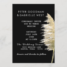 Pampas Grass Faire-part de mariage