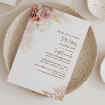 Pampas Grass Floral 80th Birthday Invitation<br><div class="desc">Pampas Grass Terracotta 80th Birthday Invitation you can easily customize by clicking the "Personalize" button. Perfect for other special milestone events coming up</div>