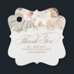 Pampas Grass Floral Boho Thank You Favour Tags<br><div class="desc">Pampas grass and soft pastel flowers exotic</div>