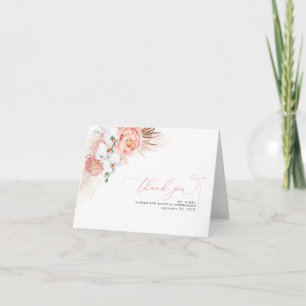 Pampas Grass Floral Mariage rose Merci