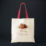 Pampas Grass Floral Terracotta Boho Wedding Tote Bag<br><div class="desc">Pampas grass floral terracotta destination wedding,  bridal shower,  engagement party bags</div>