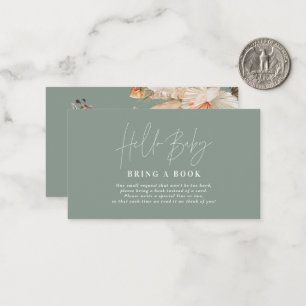 pampas grass giraffe baby shower bring a book   card