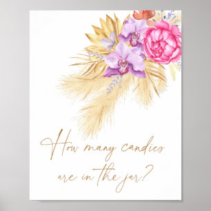 Pampas grass - guess how many candies Poster