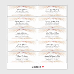 Pampas Grass Guest Names Address Labels