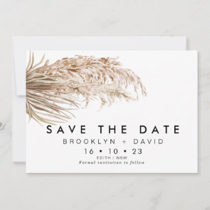 Pampas Grass Palm Wedding Enregistrer La Carte Dat