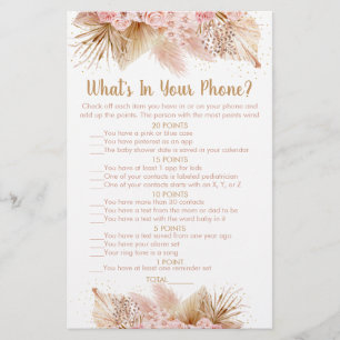 Pampas Grass Pink Floral What's In Your Phone Game