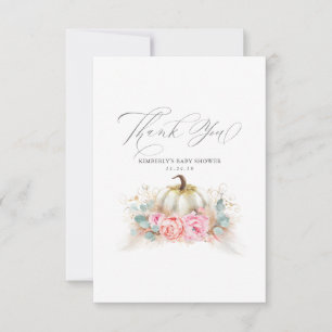 Pampas Grass Pumpkin Baby Shower Thank You Card