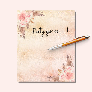 Pampas grass rose gold flowers party games