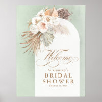 Pampas Grass Soft Floral Bridal Shower Welcome