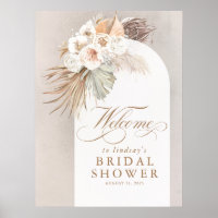 Pampas Grass Soft Floral Bridal Shower Welcome