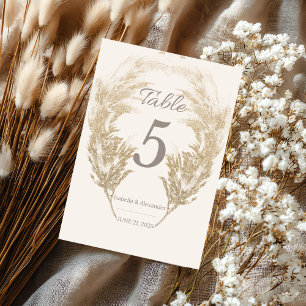 Pampas Grass Table Card