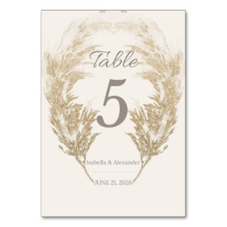 Pampas Grass Table Card