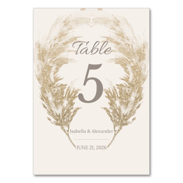 Pampas Grass Table Card (Front)