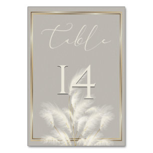 Pampas Grass Table Number