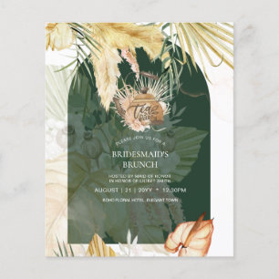 Pampas Grass TEA PARTY Bridal Shower Lunch Flyer