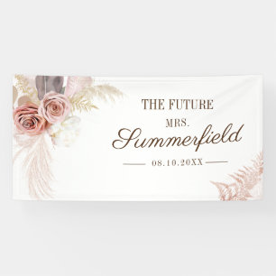 Pampas Grass Terracotta Bridal Shower Banner