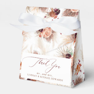Pampas Grass Terracotta Flowers Tropical  Favor Box