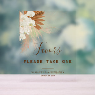 Pampas Grass Terracotta Mariage Faveurs