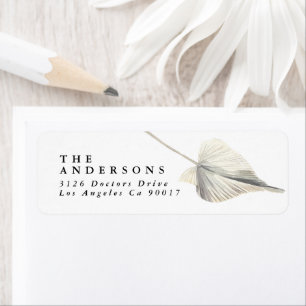 Pampas Grass Tropical Wedding Return Address
