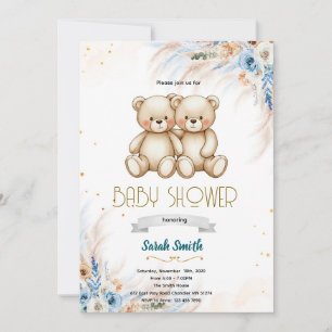 Pampas Grass twins bear invitation