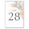 Pampas Grass Wedding Table Number Cards