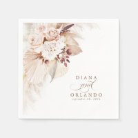 Pampas Grass White Floral Boho Wedding