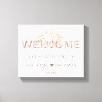 Pampas Grass White Flowers Wedding Welcome Sign