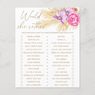 Pampas grass - Would She Rather game