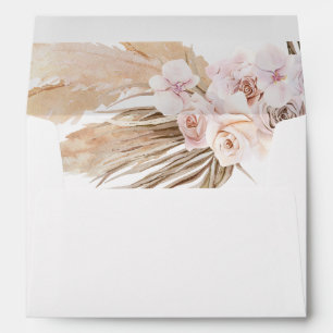Pampas herbe boho enveloppes bohème 5x7 carte