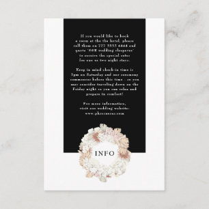 Pampas Wreath Modern White Elegant Monogram Simple Enclosure Card