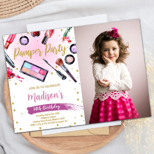 Pamper Pamper Pamper Party Anniversaire Invitation
