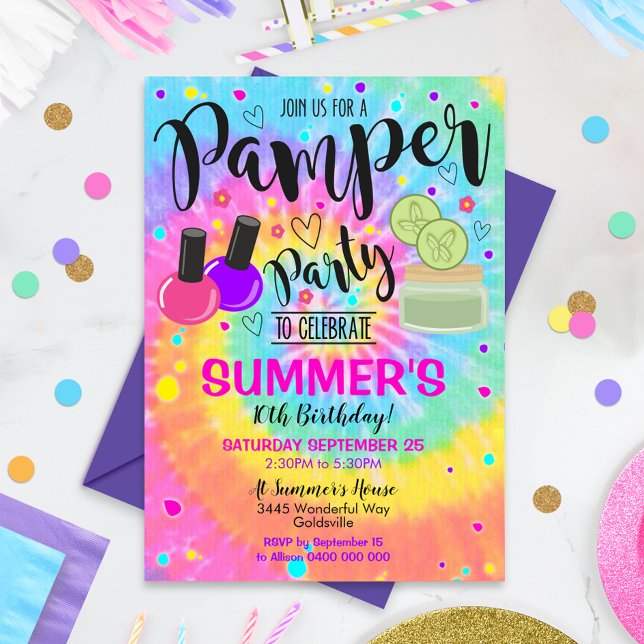 Pamper Party Invitation Spa Birthday (Creator Uploaded)