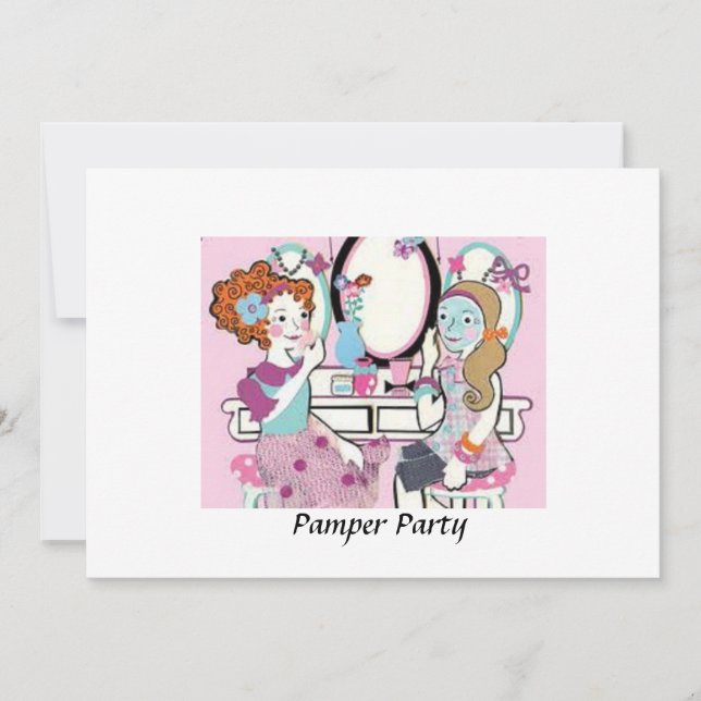 Pamper Party Invitations (Front)