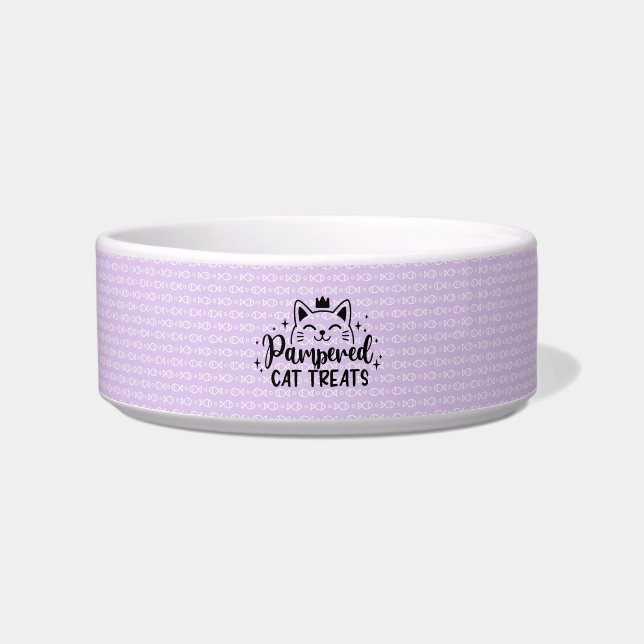 Pampered Cat Treats Bowl (Front)