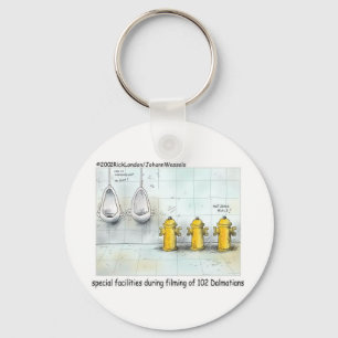 Pampered Dog Bathrooms Funny Gifts & Tees Keychain