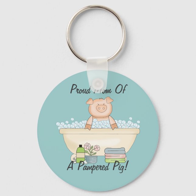 Pampered Piggy Keychain (Front)